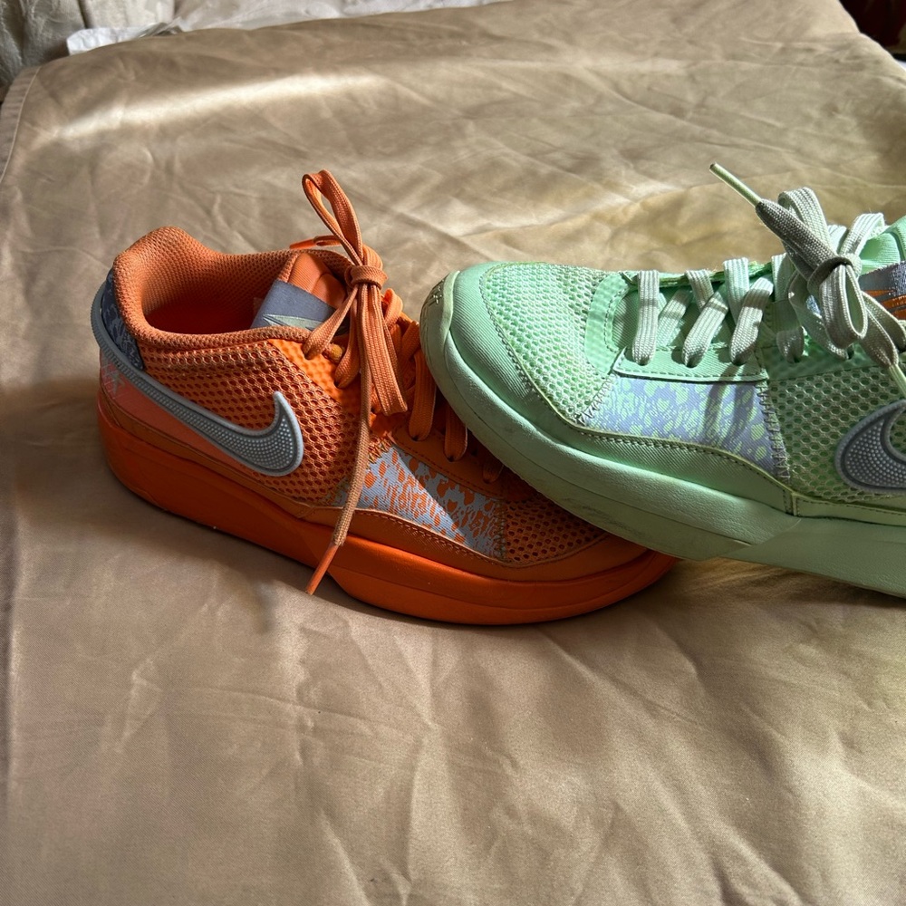 Nike Kids' Sneakers - Bright Orange and Soft Mint
